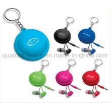 OEM Silicone USB Cable Wire Earphone Winder Case with Keyring